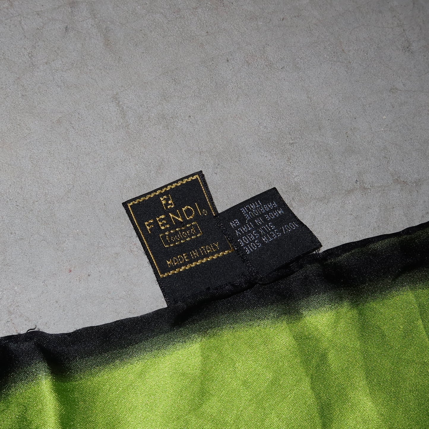 Fendi Silk Green Oversized Scarf