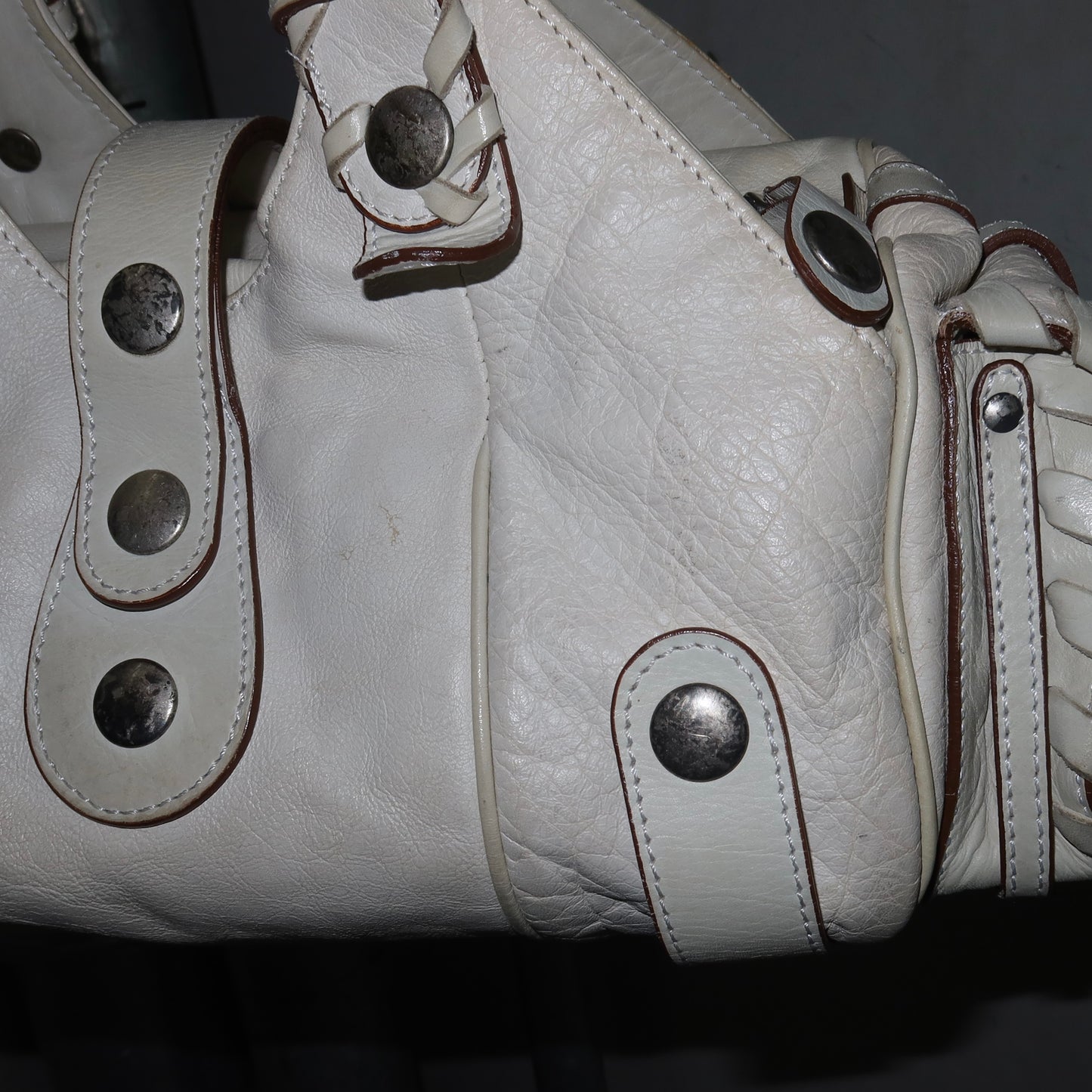 Chloé White Leather Silverado