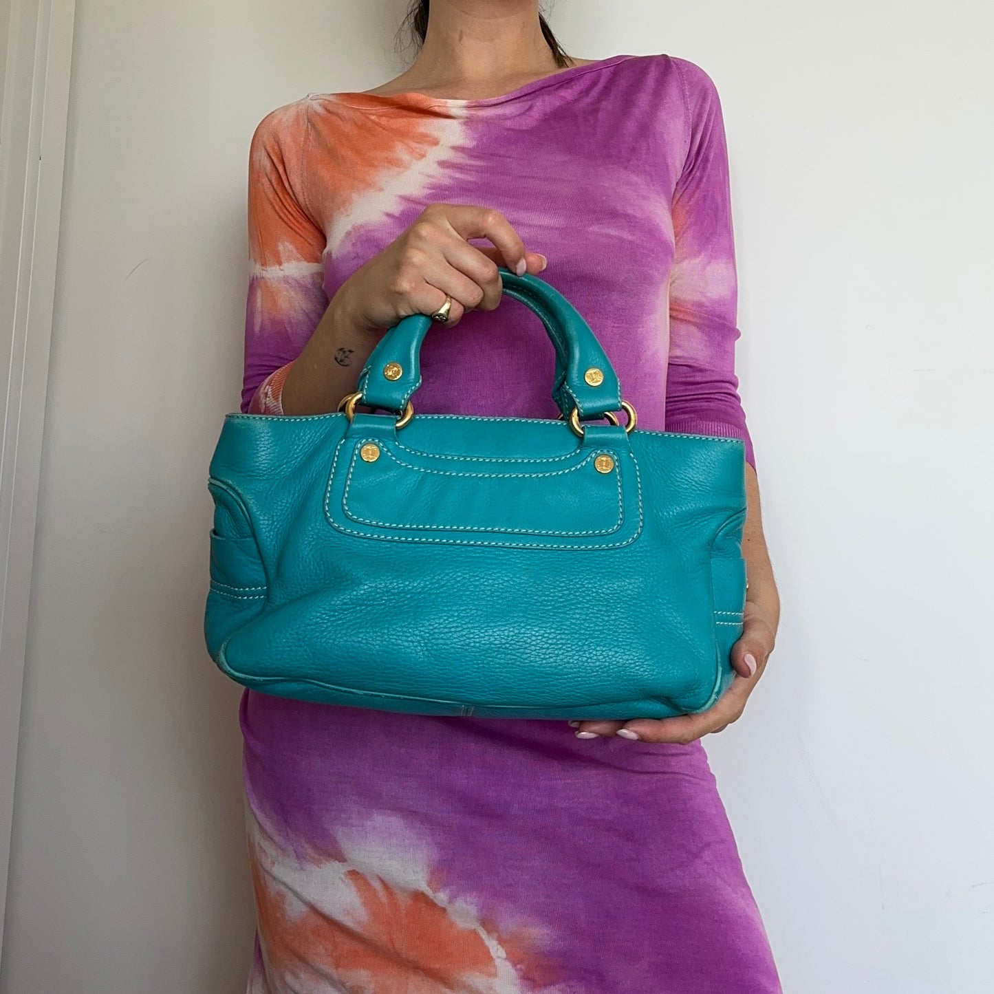 Celine Turquoise Boogie Bag