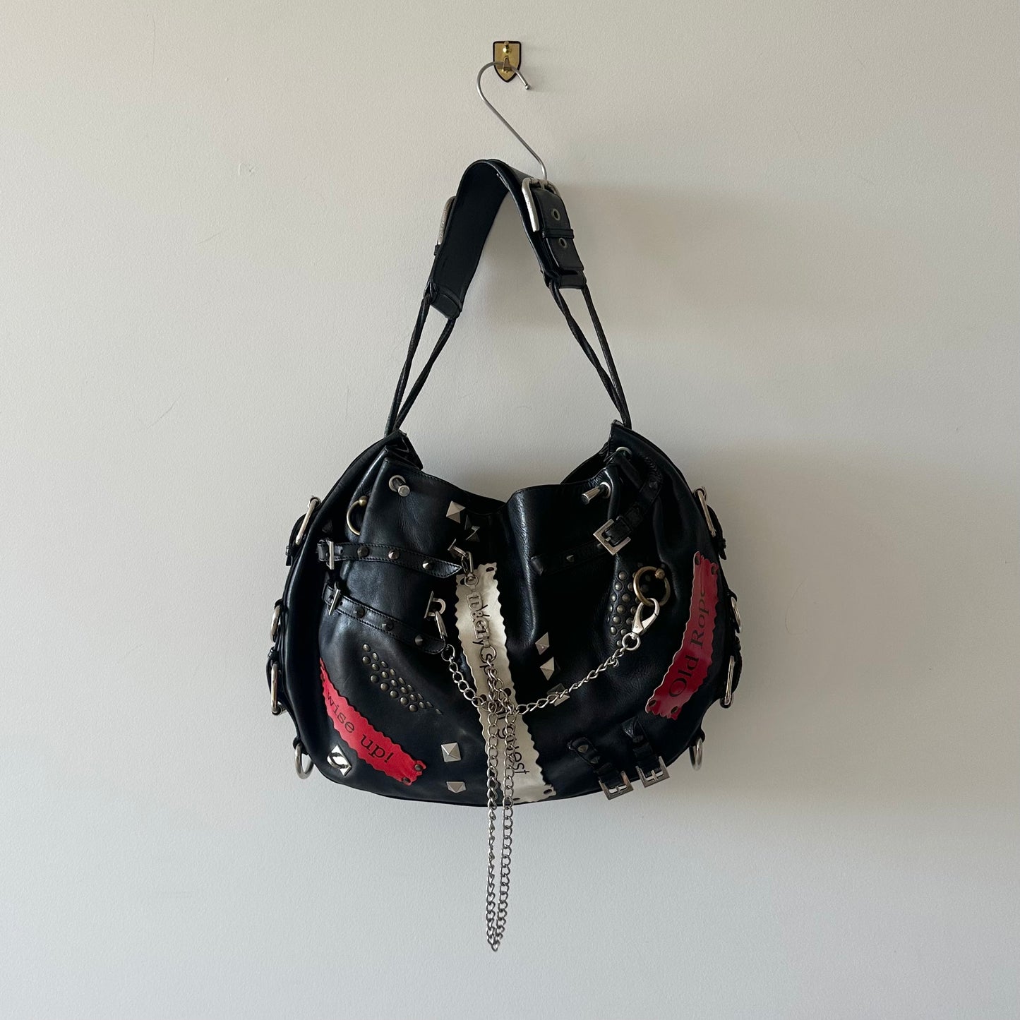 Dolce & Gabbana Rare SS2003 Leather Buckles and Chains Bag