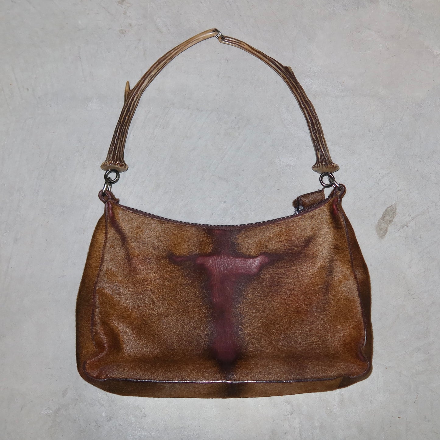 Prada Deer Hide and Faux Deer Horn Bag