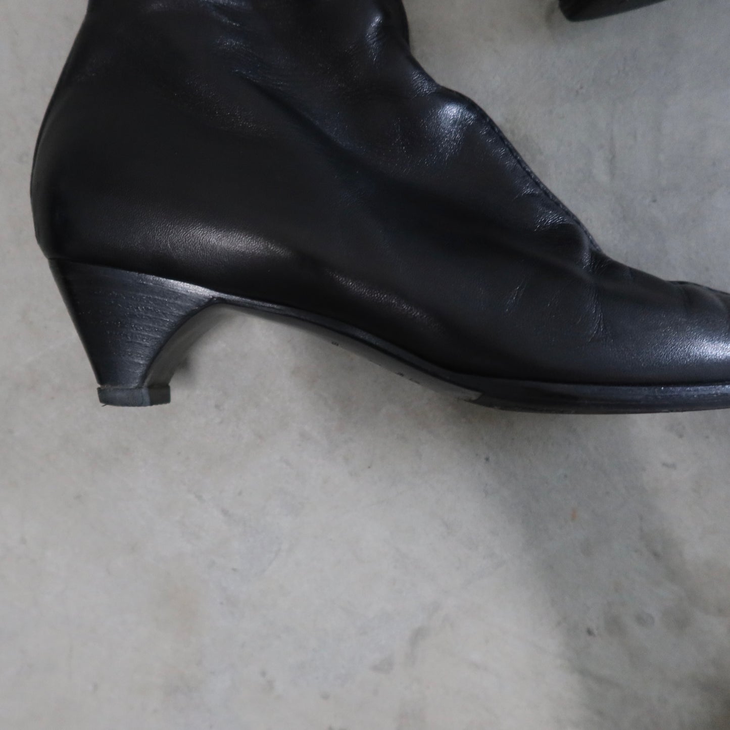 Prada Square Toe Heeled Buckle Boots (37.5)