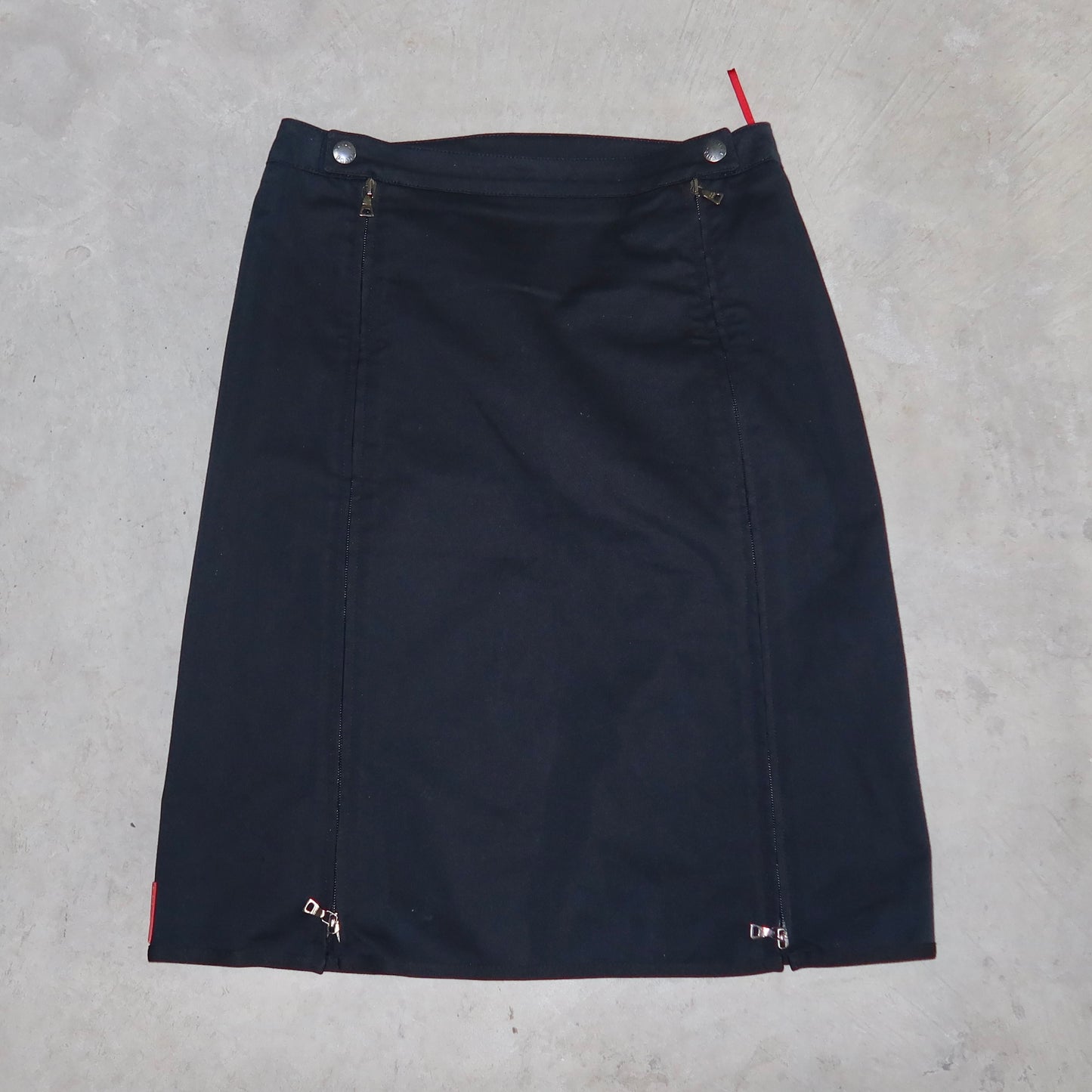 Prada Sport Navy Double Zip Skirt