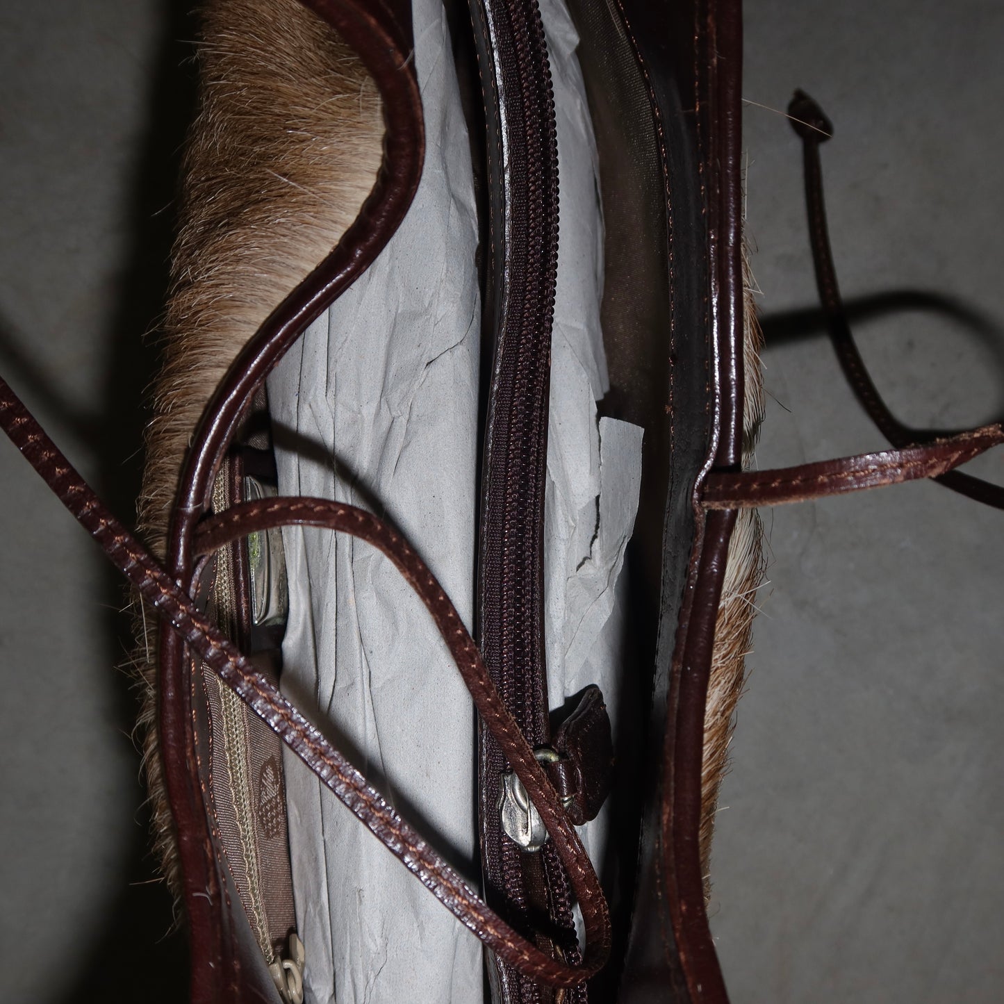 Vintage Italian Real Gazelle Fur Hobo Bag