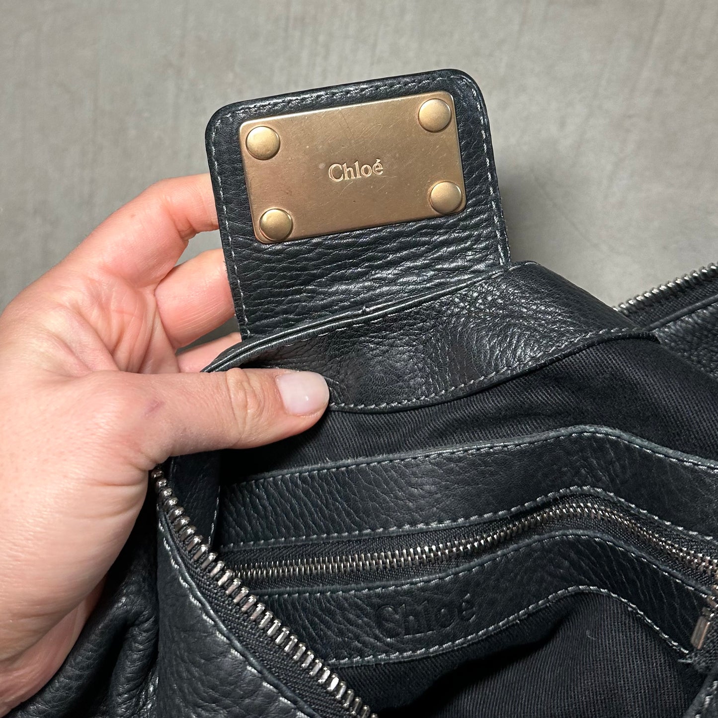 Chloé Black Crescent Paddington Bag