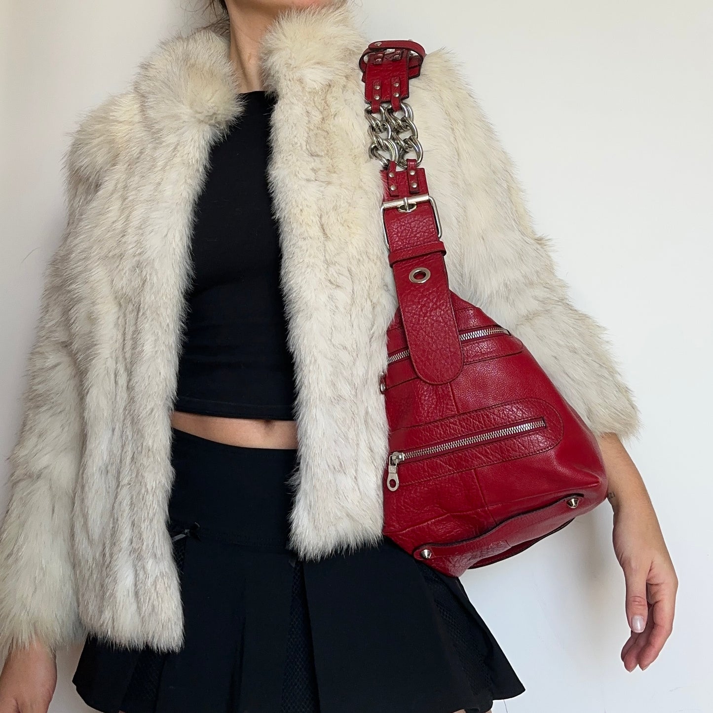 Chloé AW2003 Red Chain Handle Camera Bag