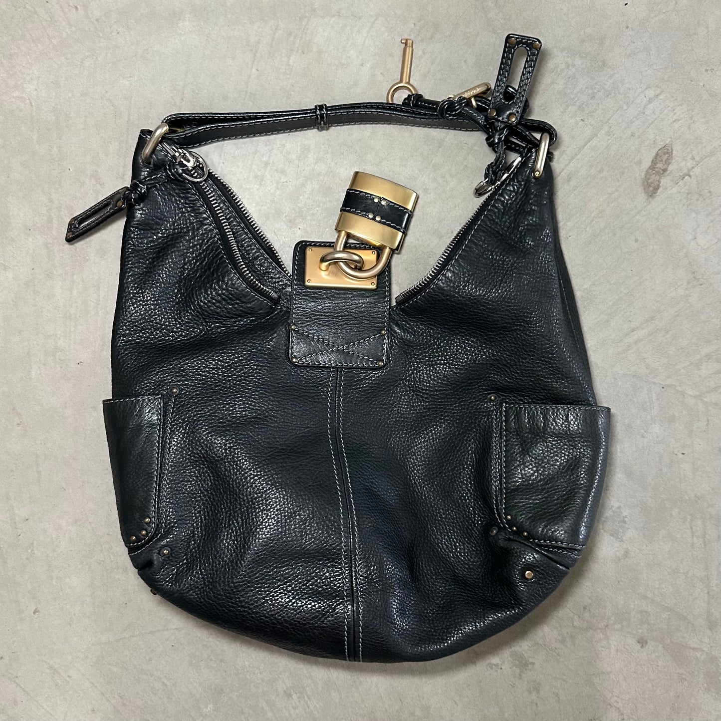 Chloé Black Crescent Paddington Bag