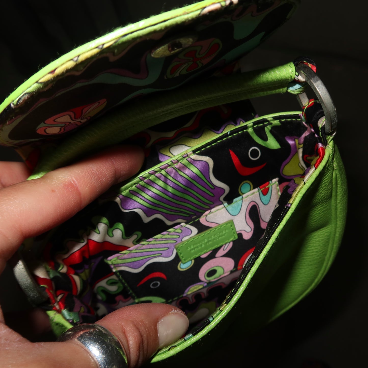 Emilio Pucci Rare Green Leather Micro Bag