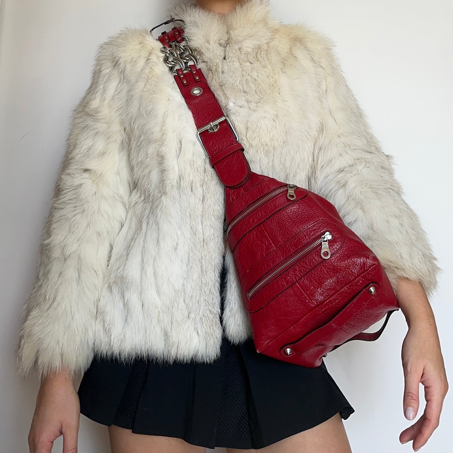 Chloé AW2003 Red Chain Handle Camera Bag
