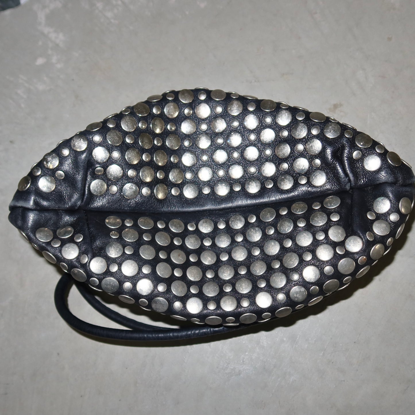 Sonia Rykiel Black Leather Domino Bag