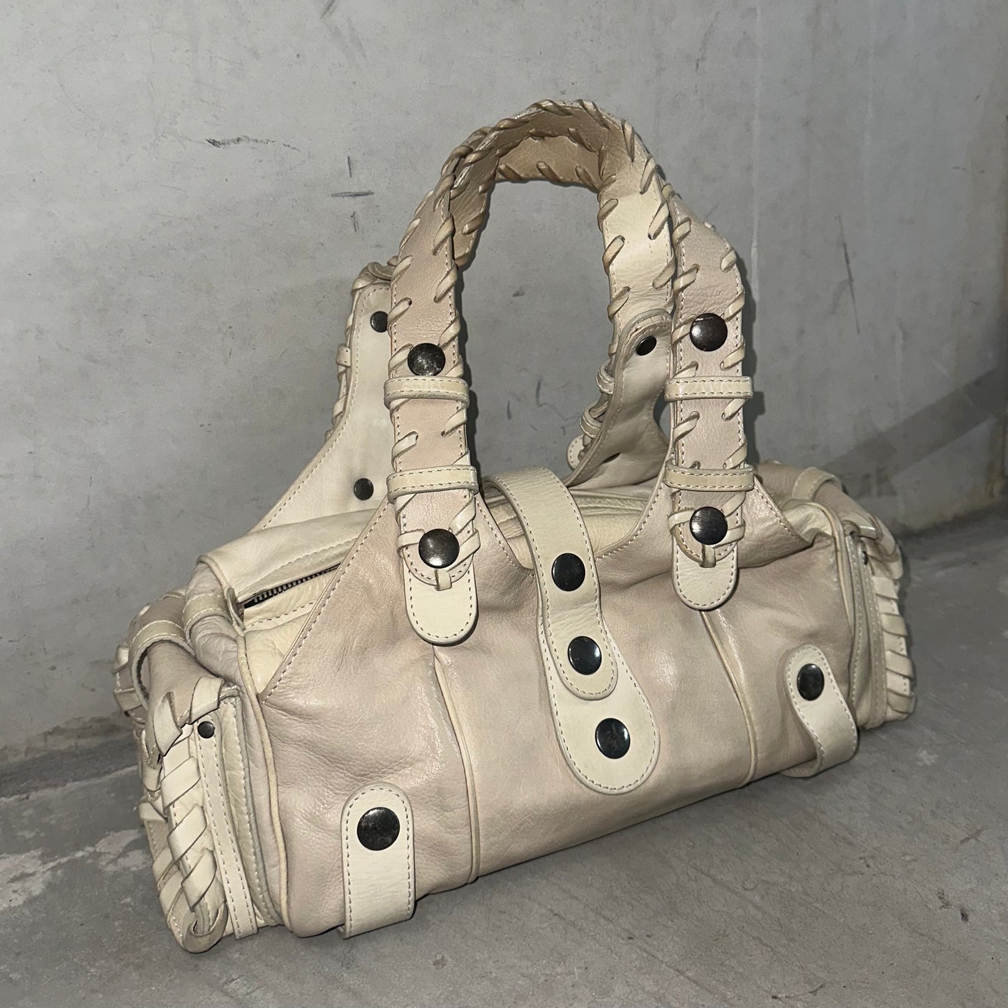 Chloe Cream Leather Silverado Bag