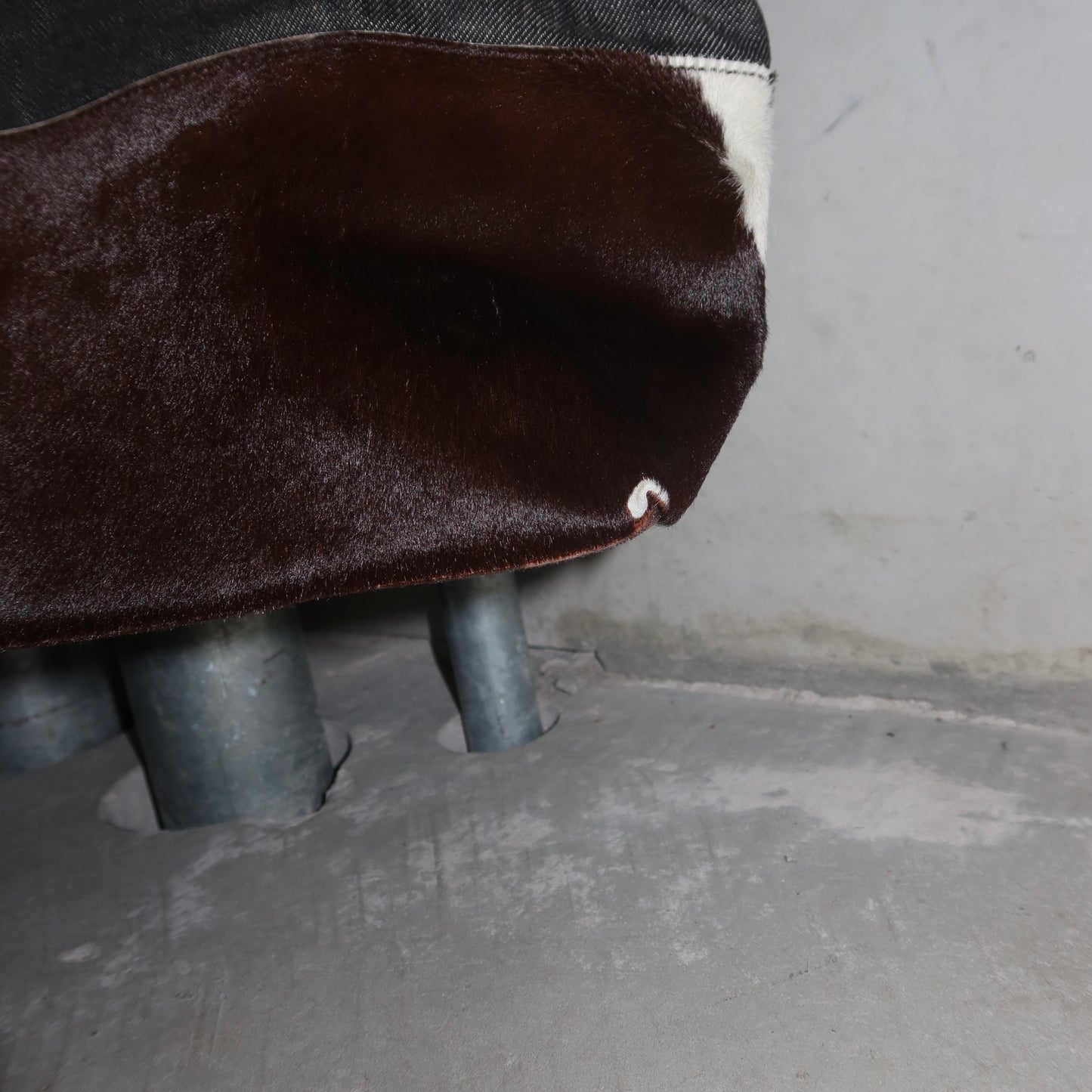 Miu Miu Cowhide and Denim Tote Bag