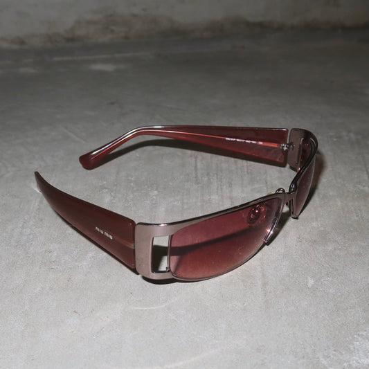 Miu Miu Pink Tinted and Silver Sunglasses