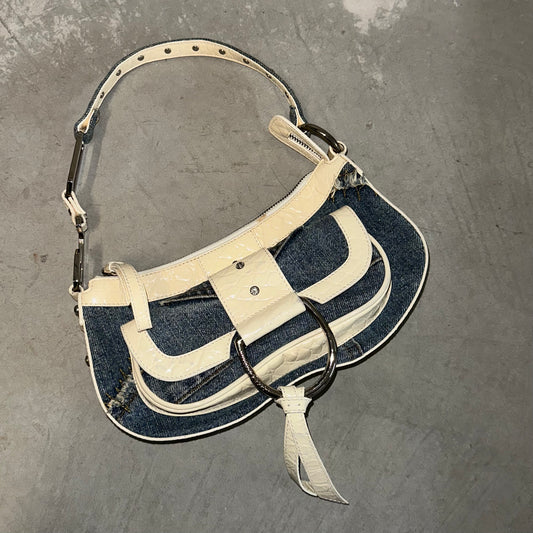 Dolce & Gabbana Denim Flap Front Shoulder Bag