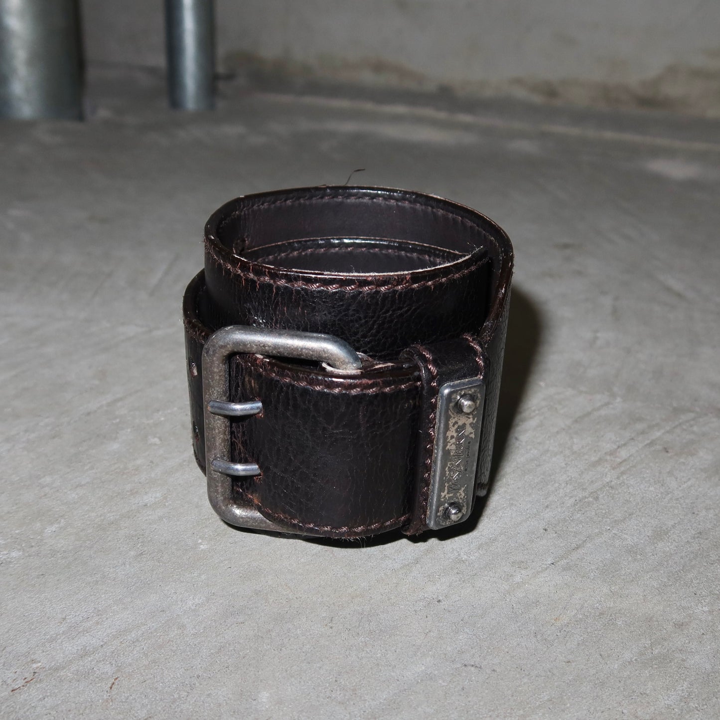 YSL by Tom Ford Brown Leather Cuff
