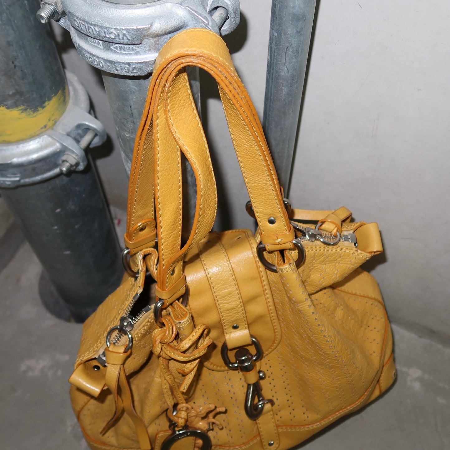Chloé Yellow Perforated Kerala Tote Bag