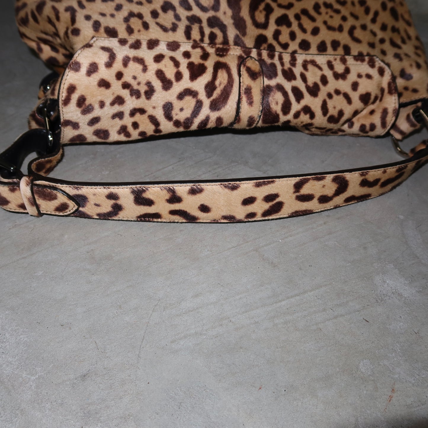 Ralph Lauren Cowhide Leopard Print 2WAY Bag