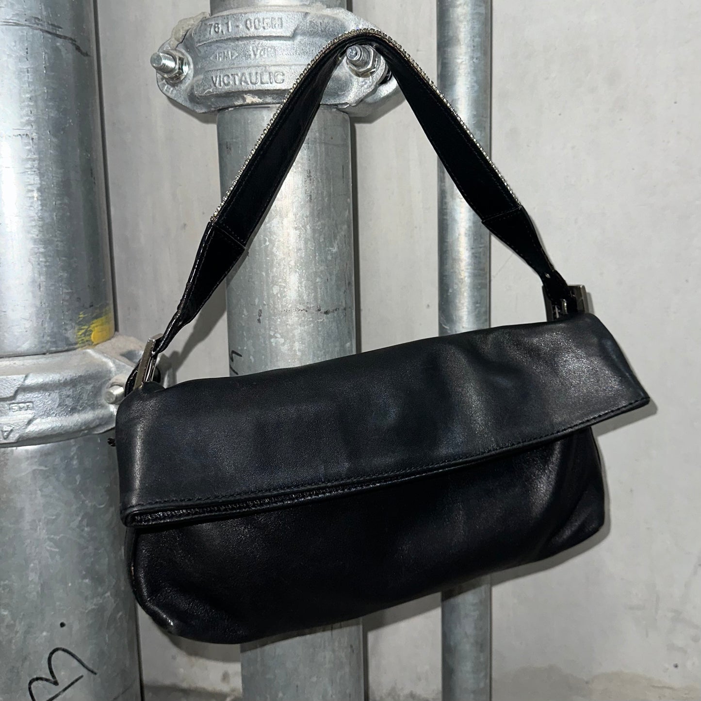 Dolce & Gabbana Rhinestone Handle Leather Bag