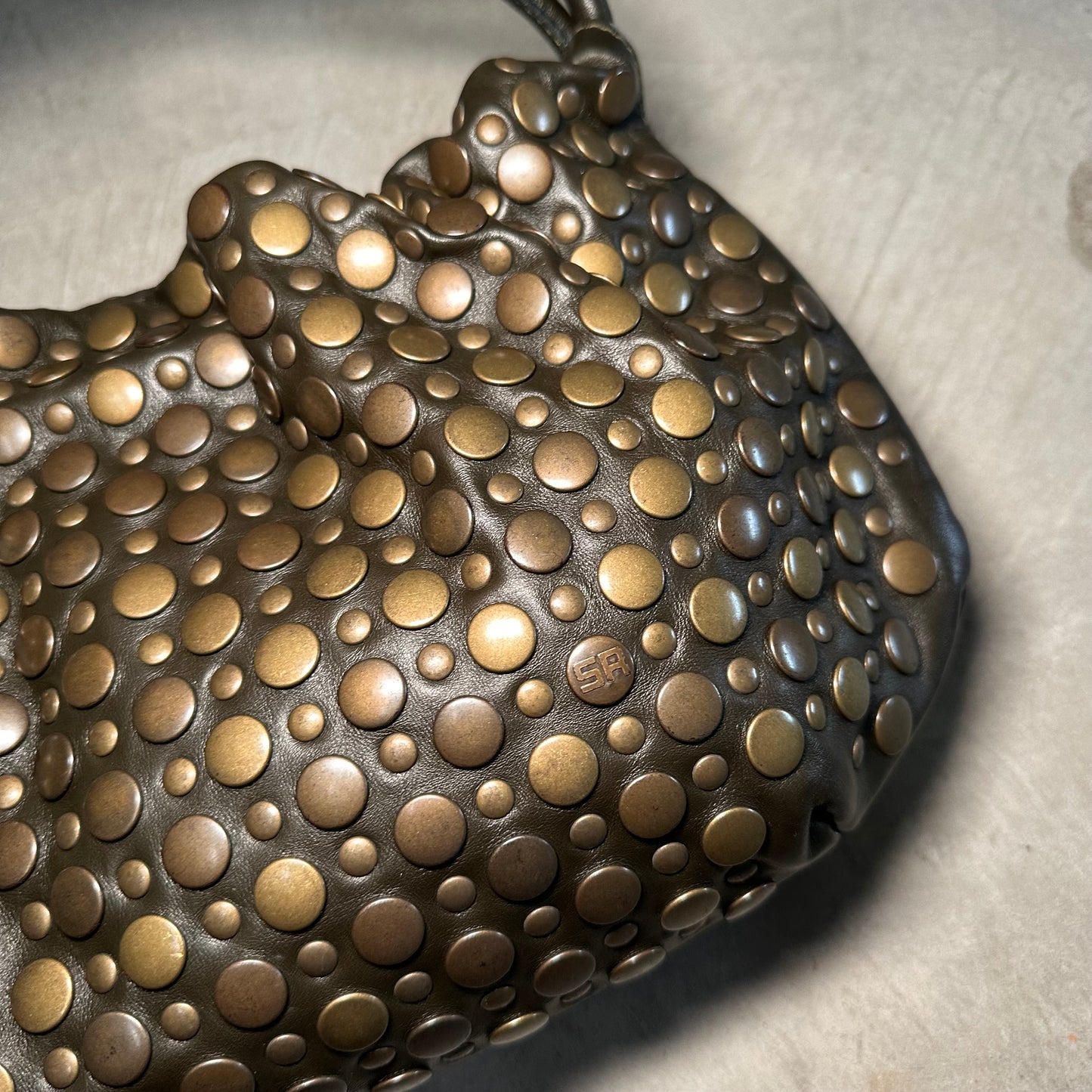 Sonia Rykiel Brown Domino with Bronze Studs