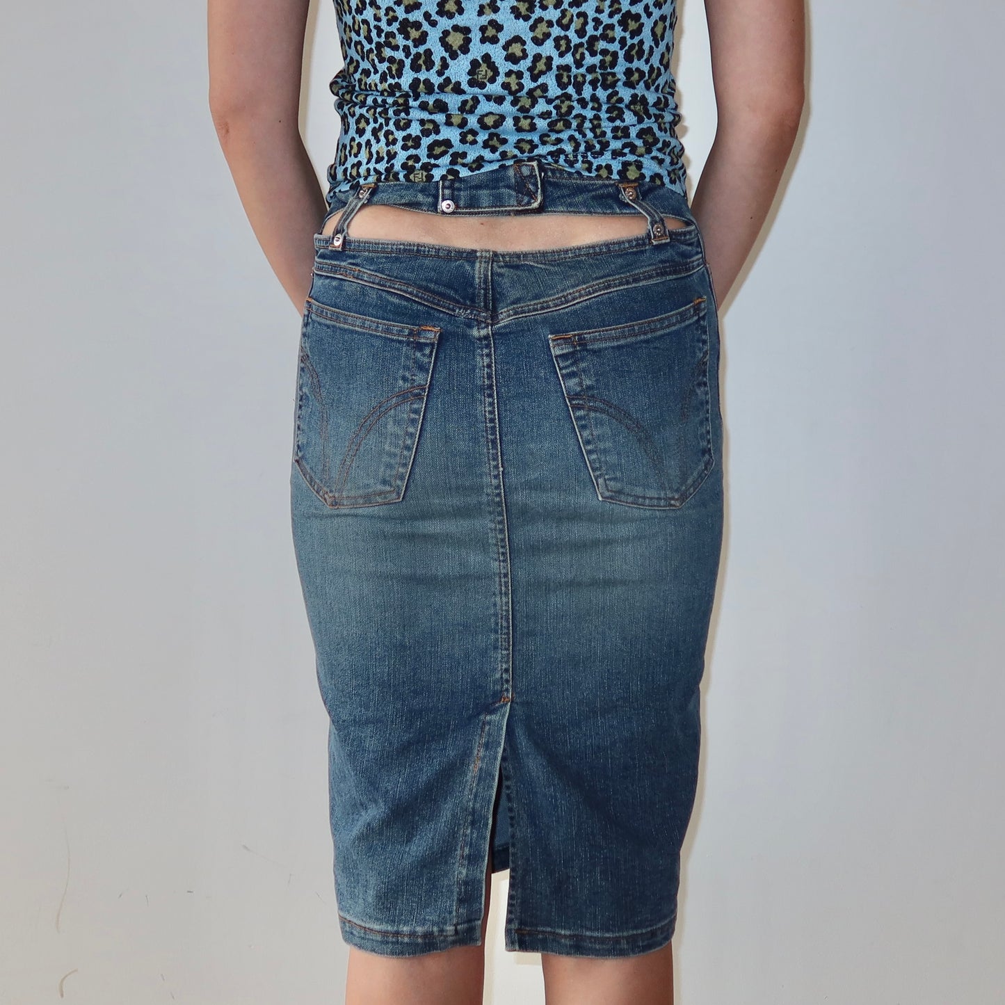 D&G Cut Out Midi Skirt