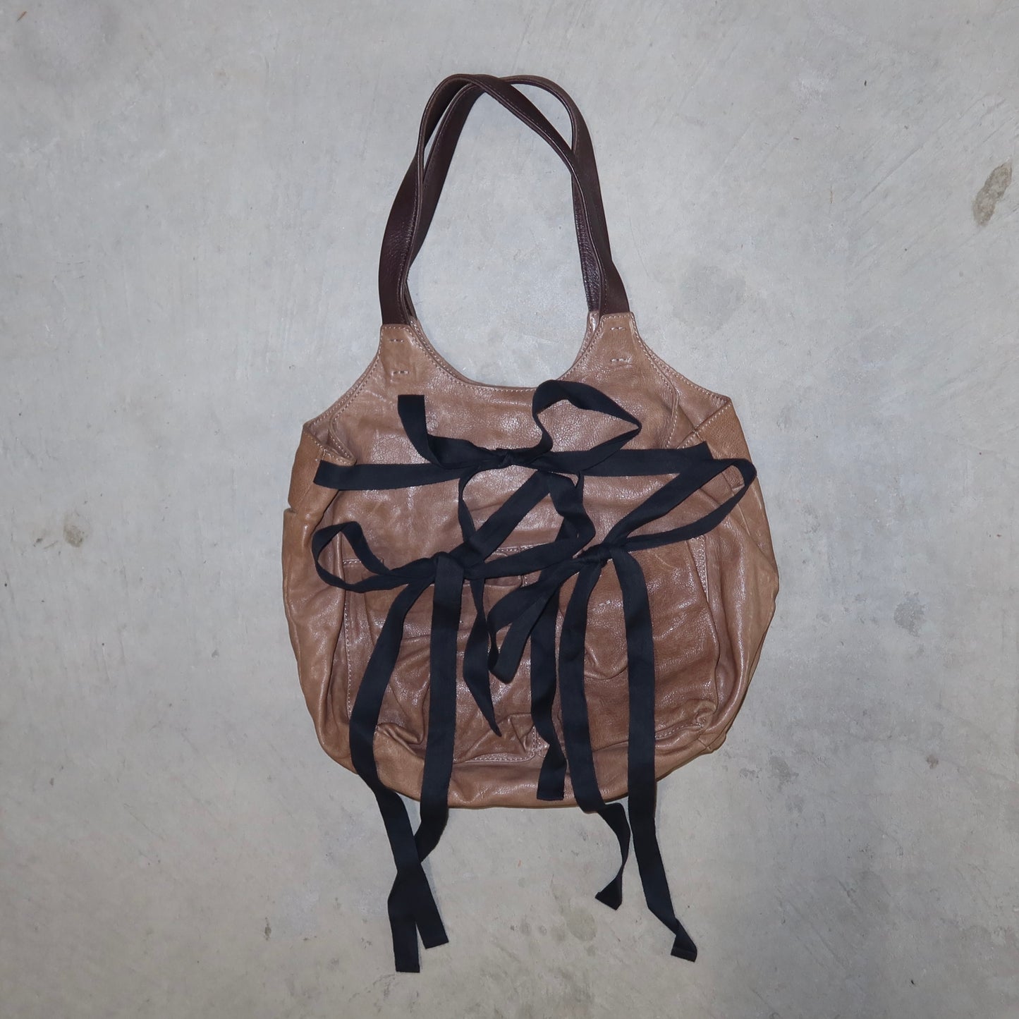 Marni SS2011 Brown Leather Bow Tote Bag