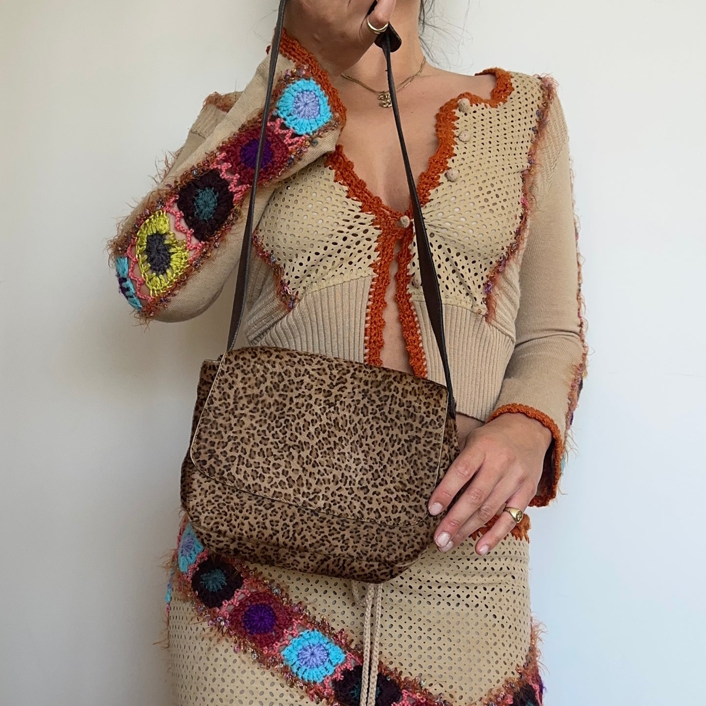 Bottega Veneta Cowhide Leopard Print Bag