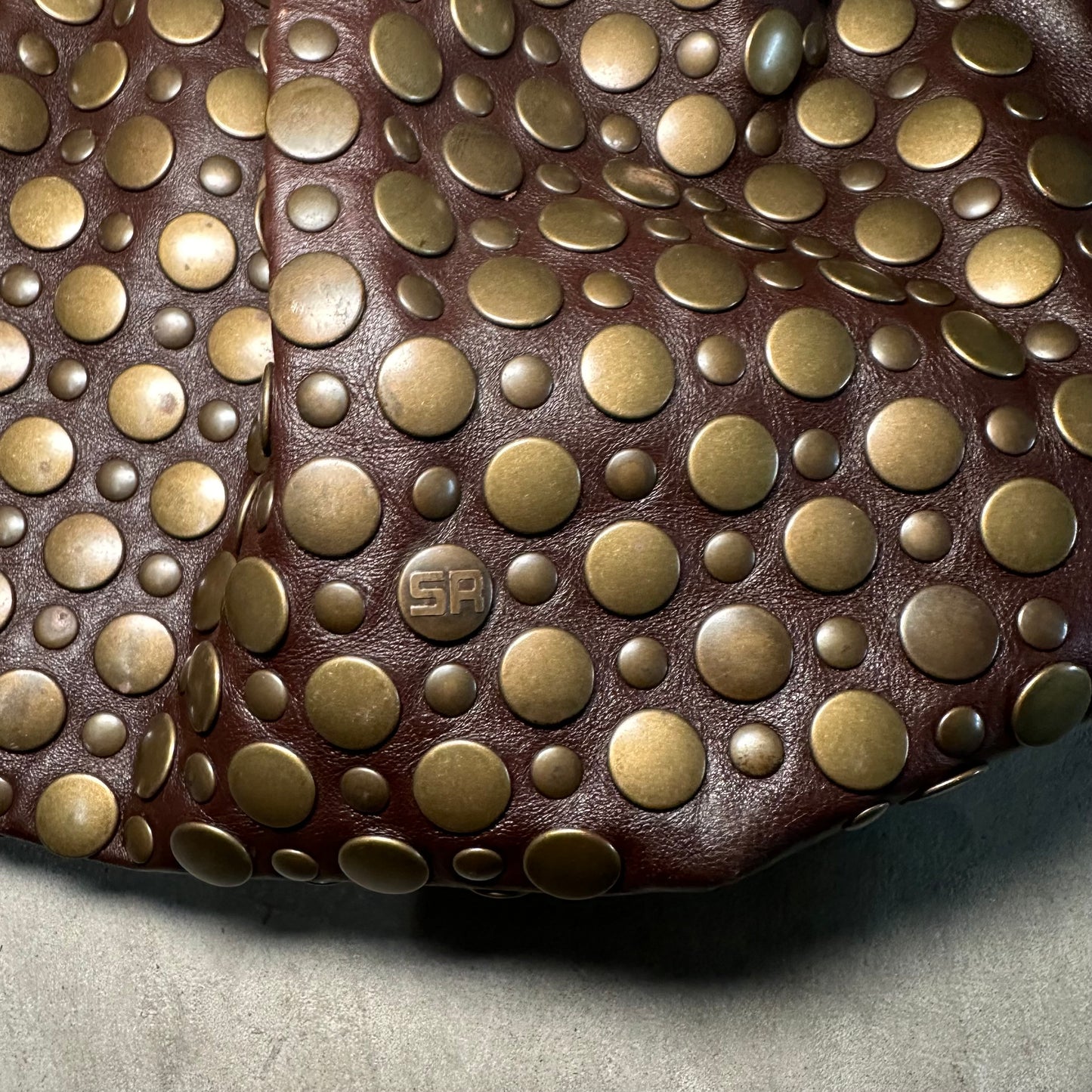 Sonia Rykiel Brown Domino with Bronze Studs