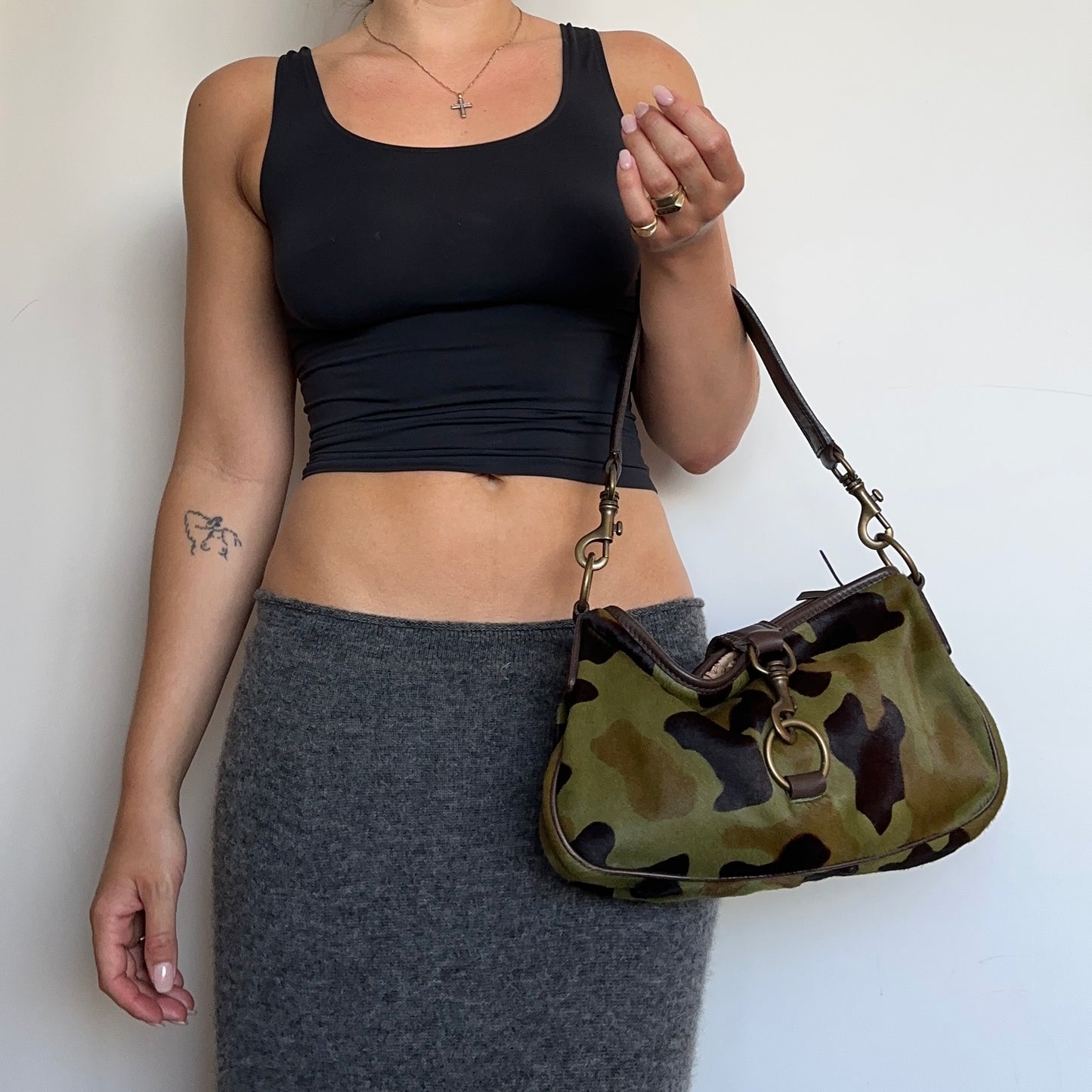Miu Miu Rare Camouflage Cowhide Bag