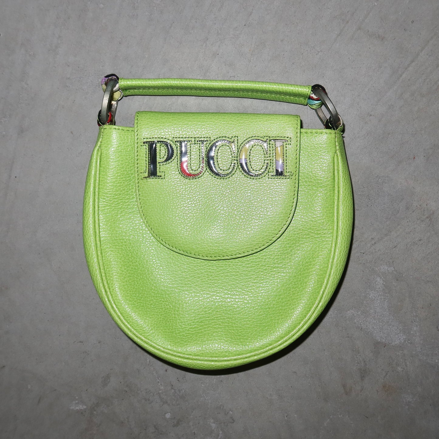 Emilio Pucci Rare Green Leather Micro Bag