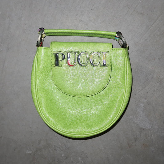 Emilio Pucci Rare Green Leather Micro Bag
