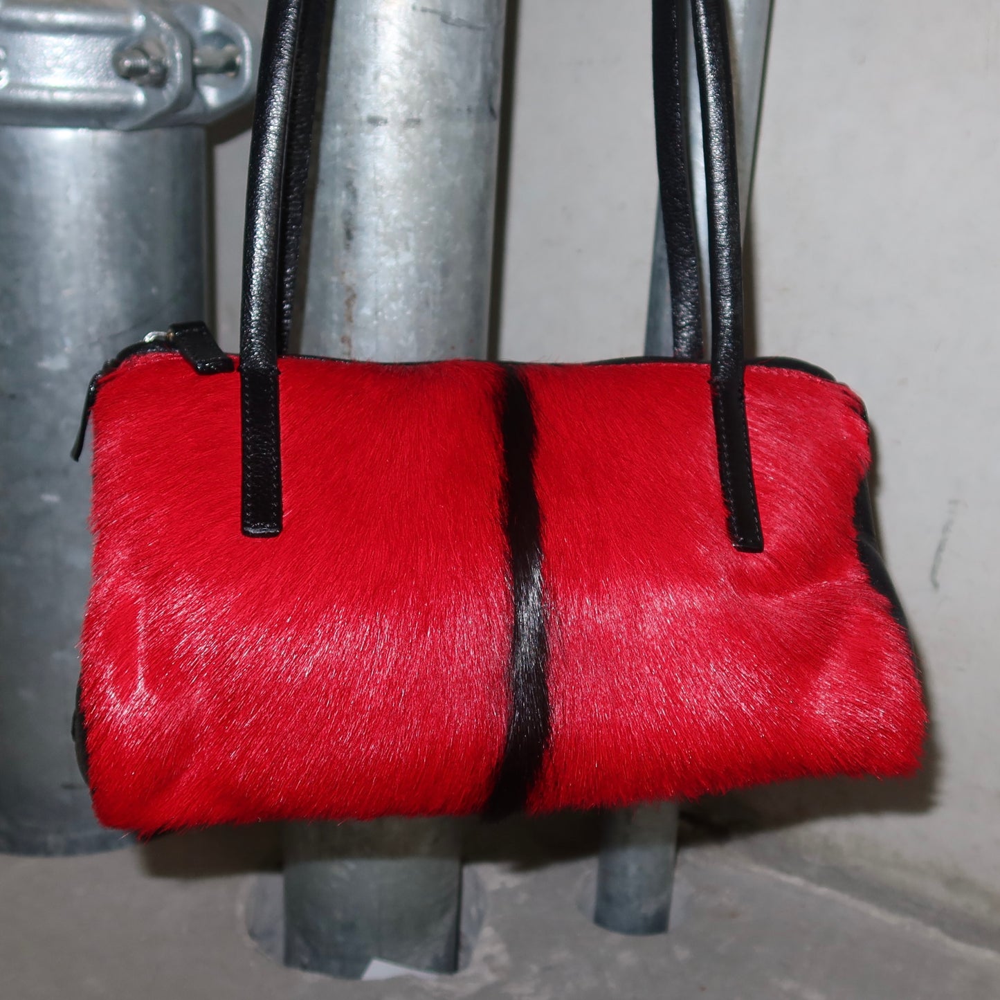 Vintage Italian Red Cowhide Bag