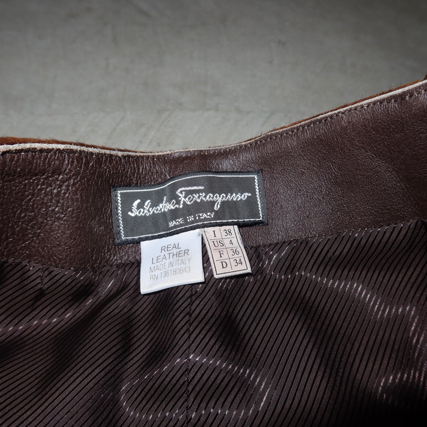 Salvatore Ferragamo AW2004 Cowhide Skirt