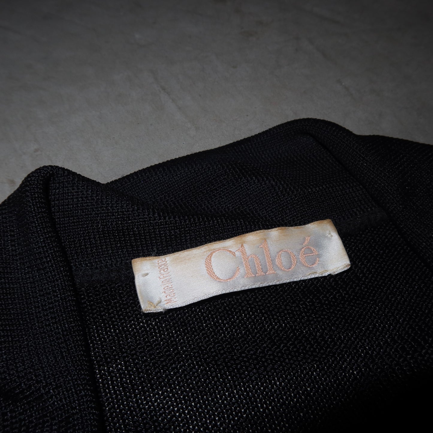 Chloé Sheer Black Button Up Knit