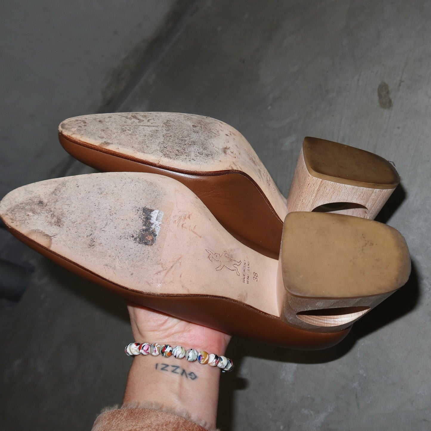 Marni Brown Leather and Woode Heels