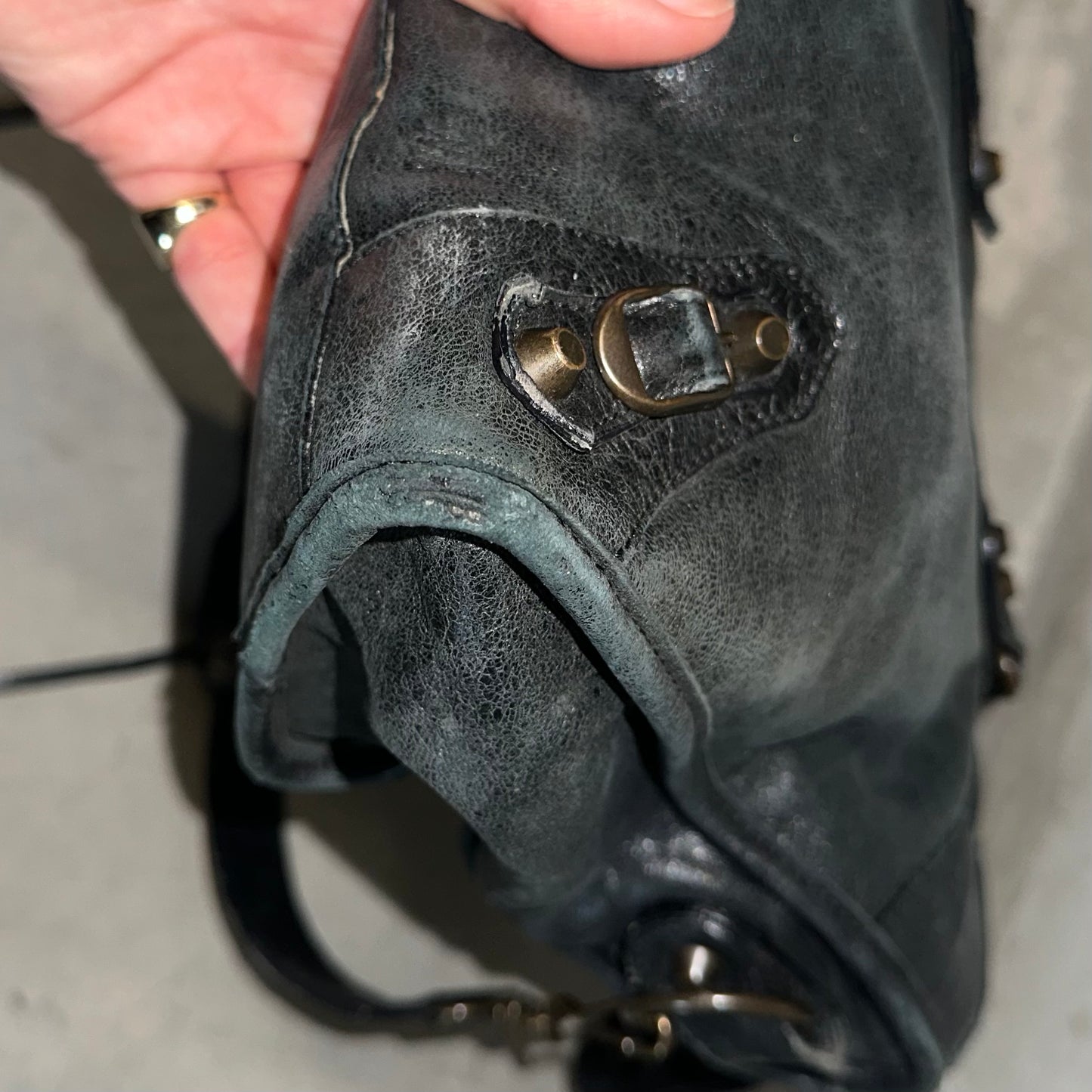 Balenciaga Black Motorcycle/City 2WAY Bag