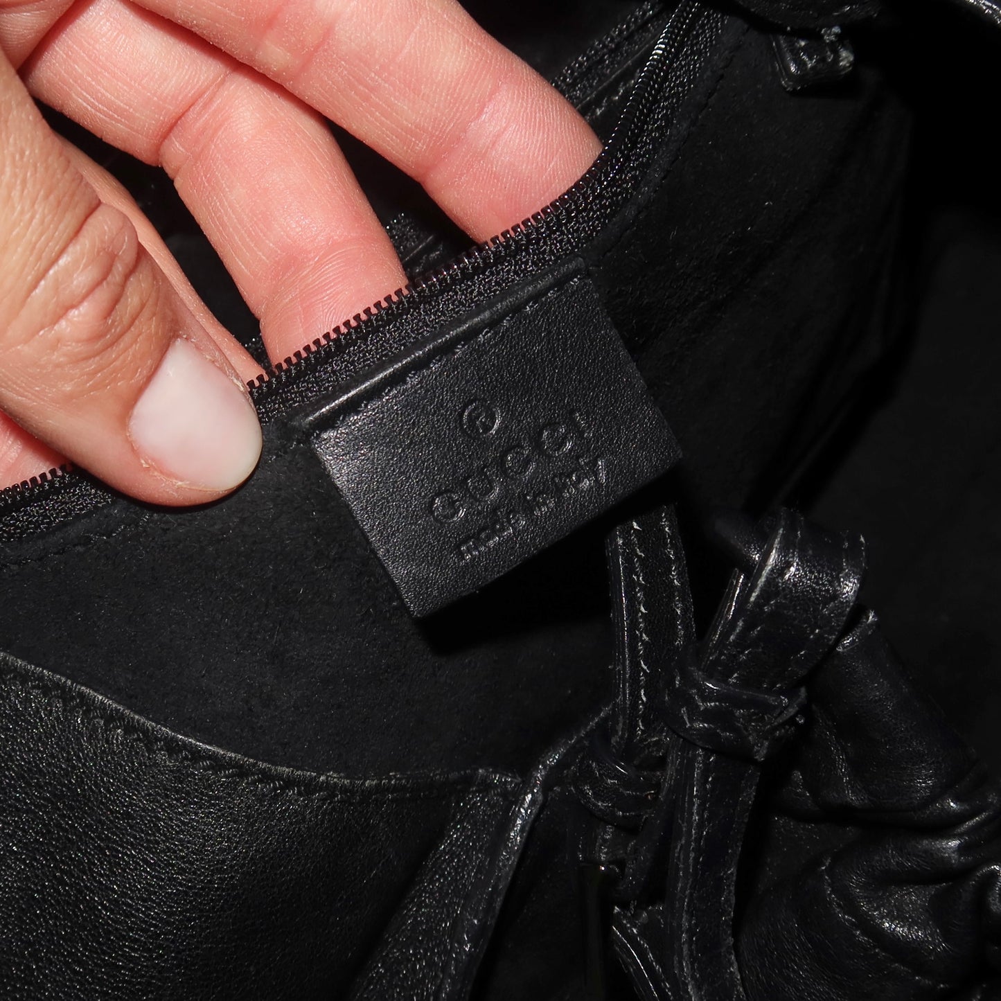 Gucci by Tom Ford Black Buckle Handle Bag