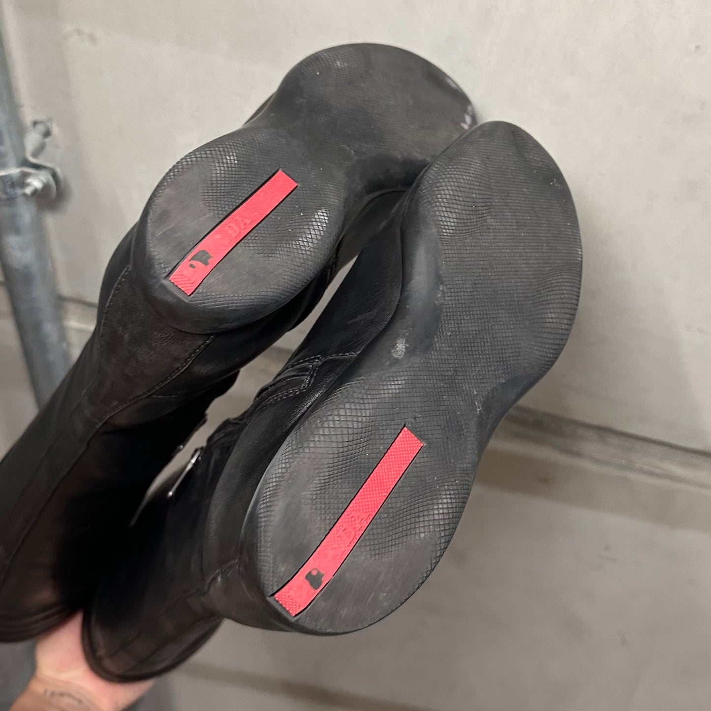 Prada Sport Padded Biker Boots with Hidden Wedge (37.5)
