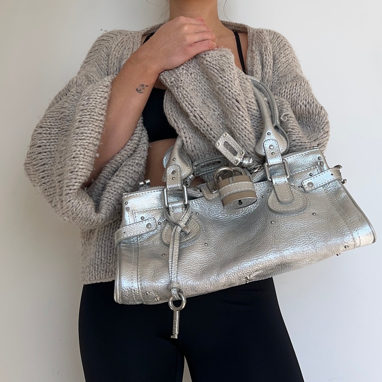 Chloé Silver Paddington Bag