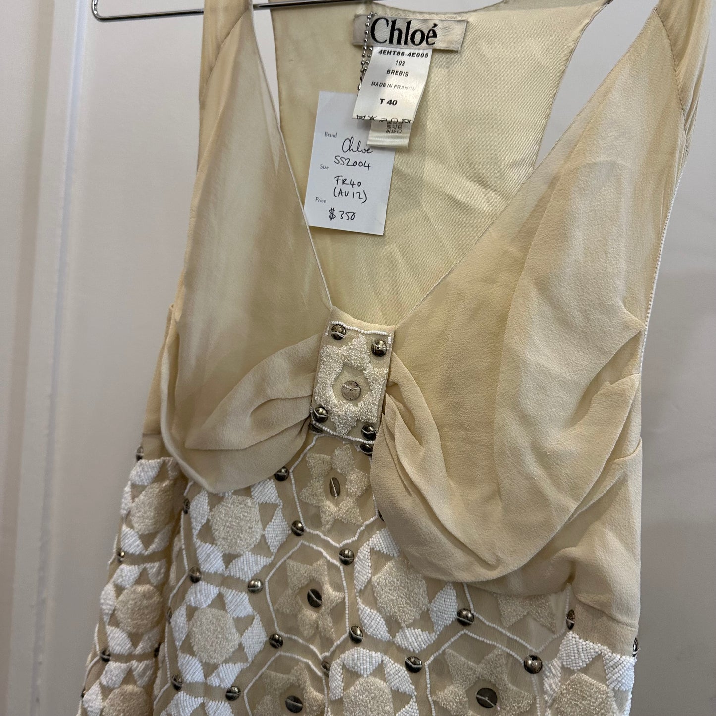 Chloé SS2004 Beaded Camisole Top