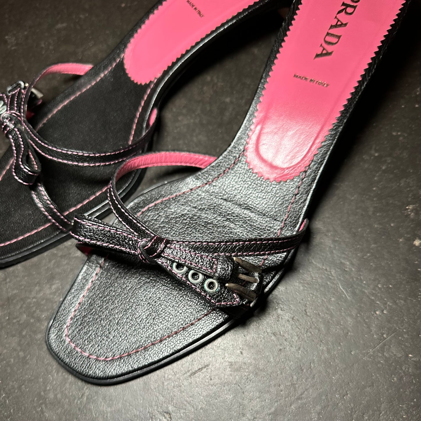 Prada Buckle Strap Kitten Heels (40)