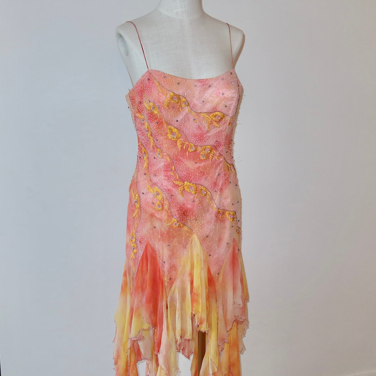 YVE London Beaded Silk Dress