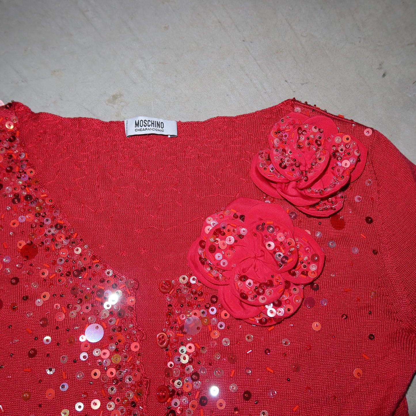 Moschino Silk Sequin Cardigan