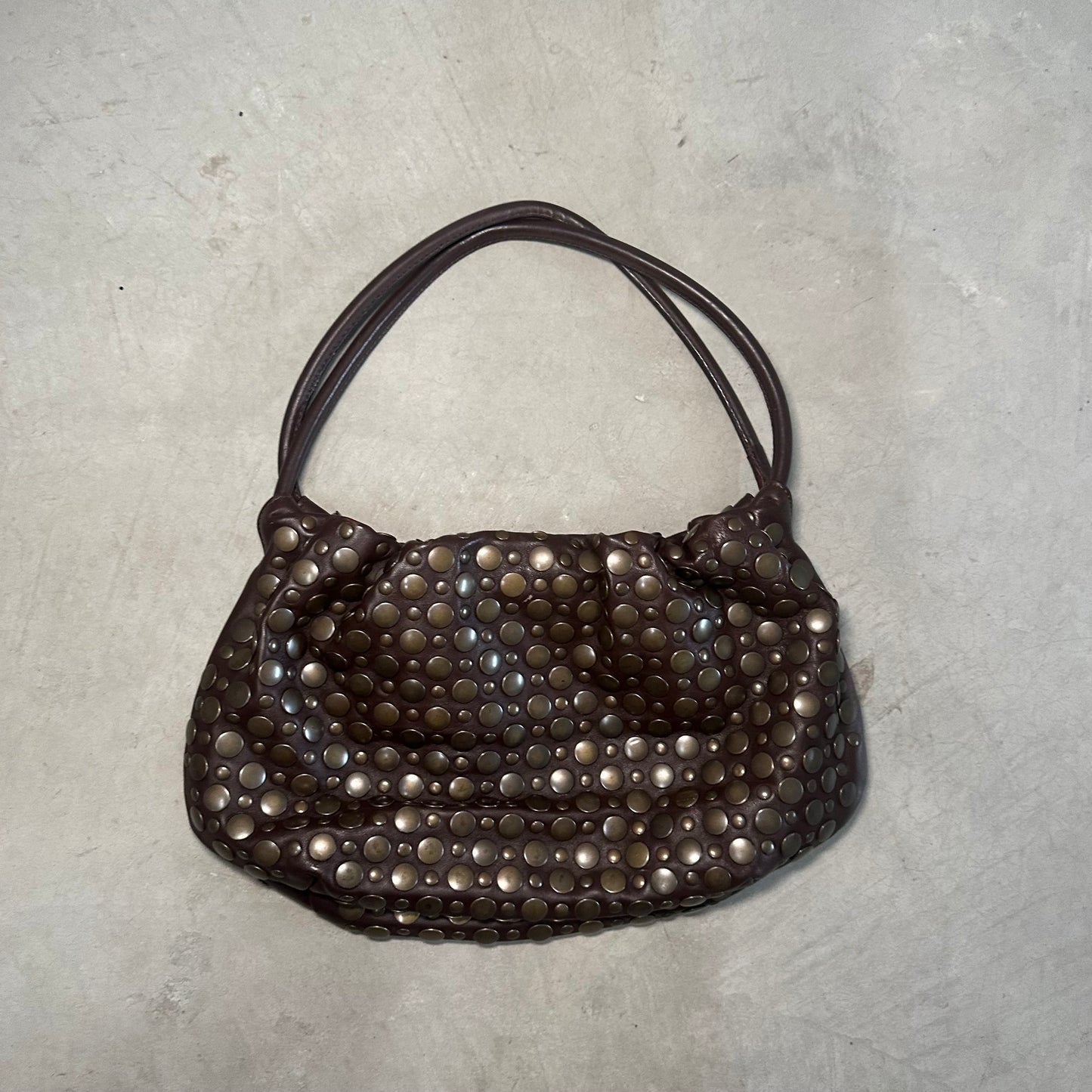 Sonia Rykiel Brown Domino with Bronze Studs