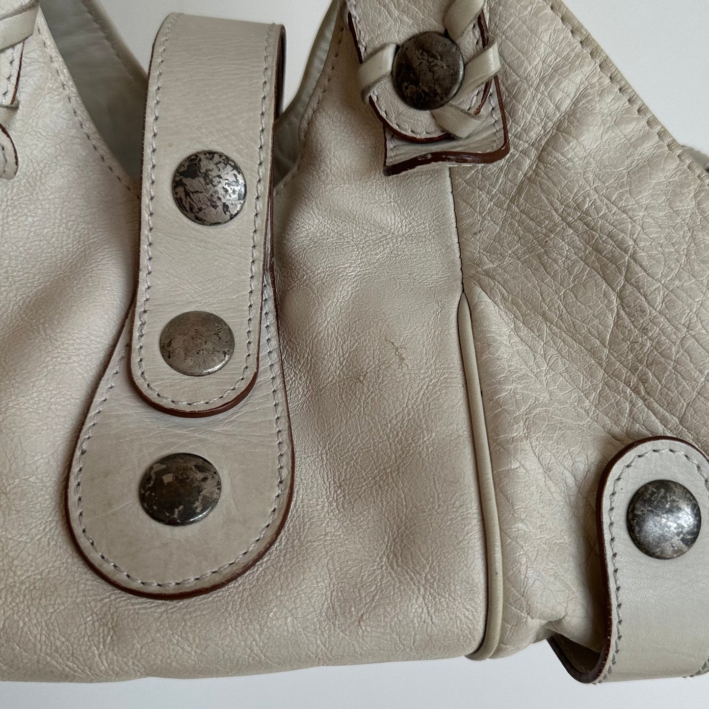 Chloé White Leather Silverado
