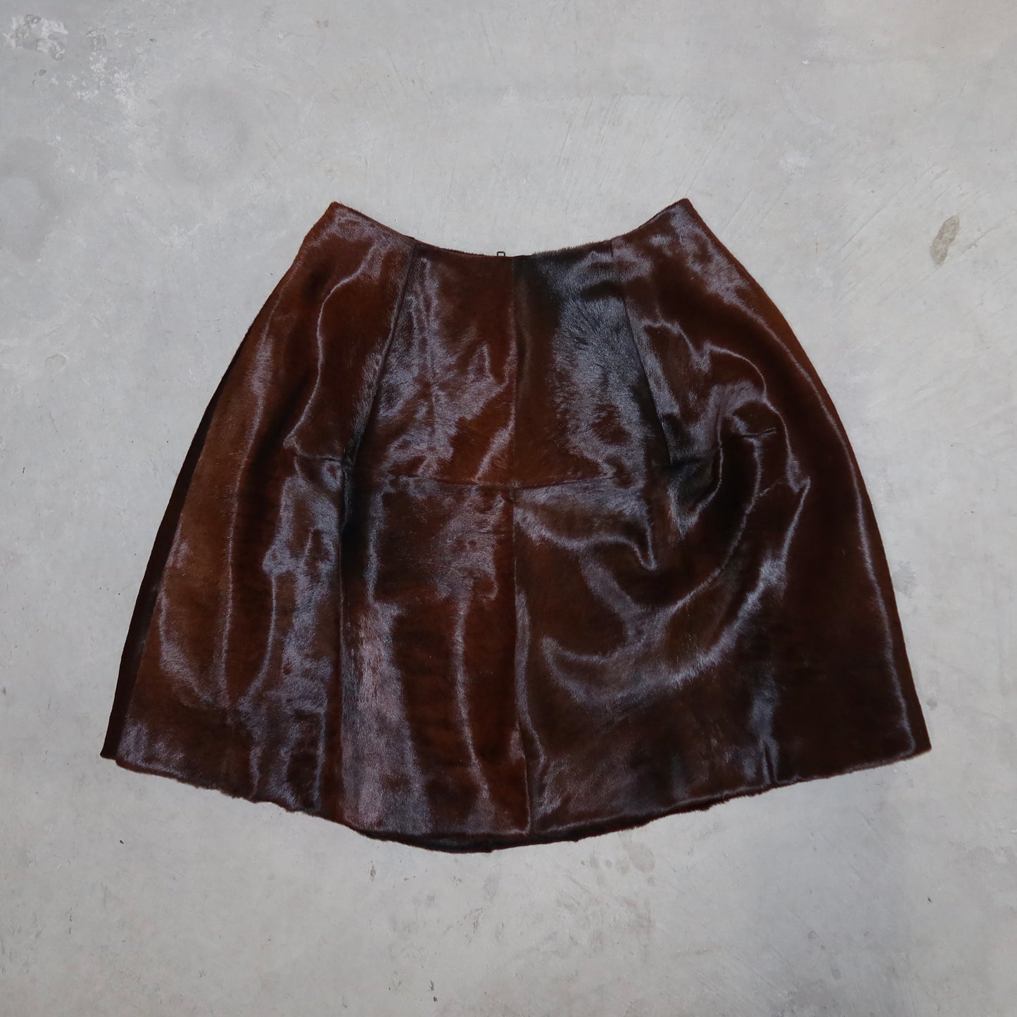 Marni Brown Cowhide Skirt
