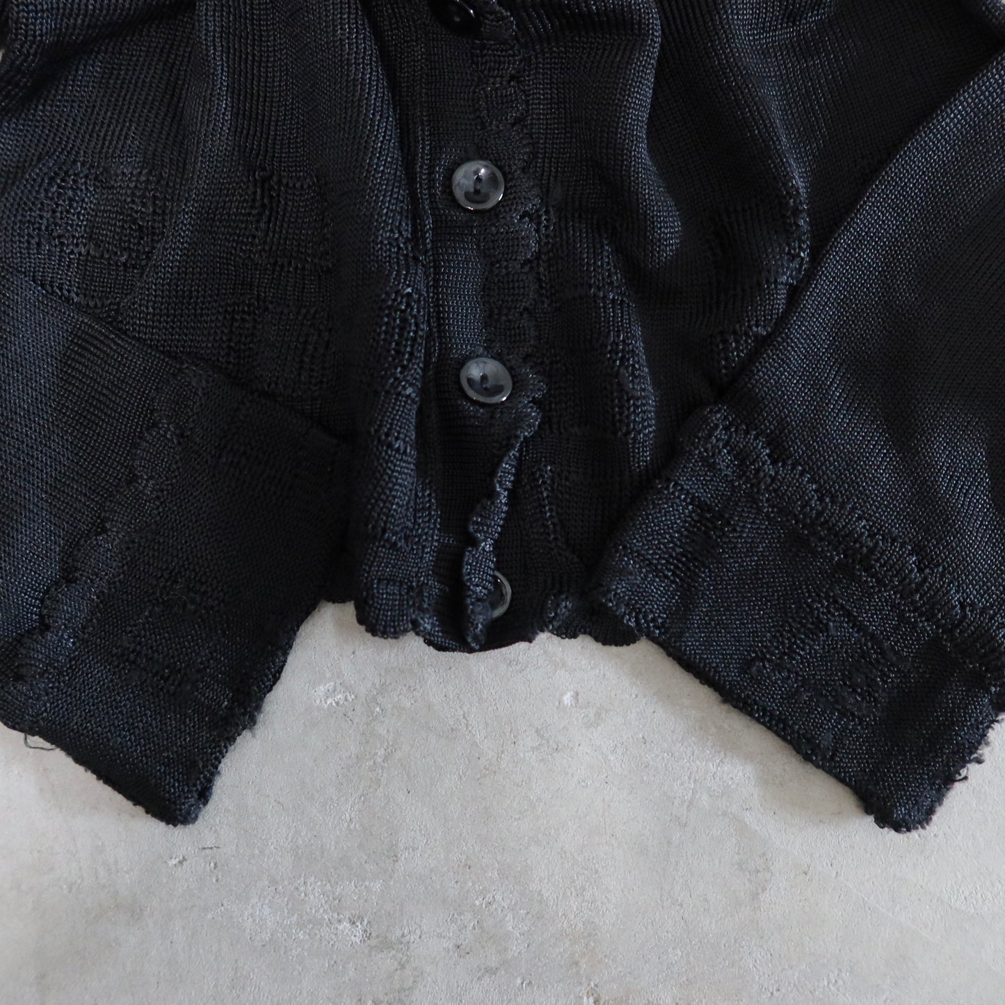 Chloé Sheer Black Button Up Knit