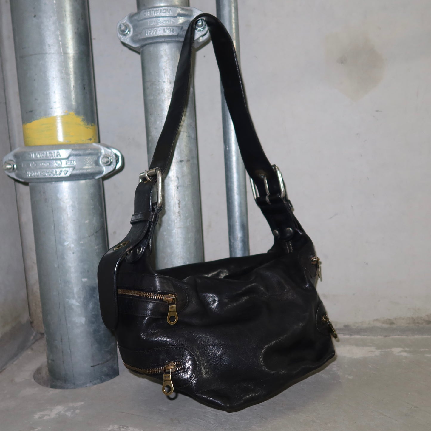 Chloé AW2003 Black Leather Camera Bag
