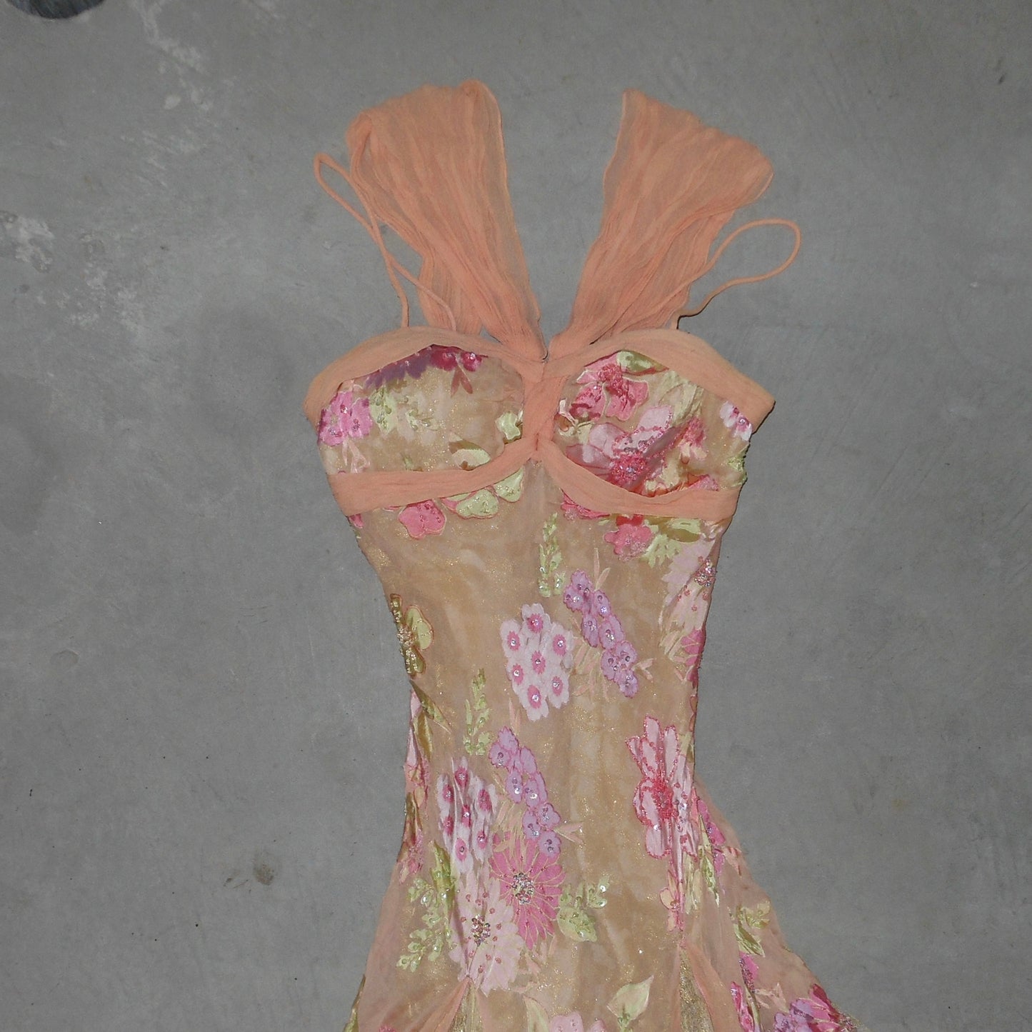 Diane Freis Embellished Floral Dress