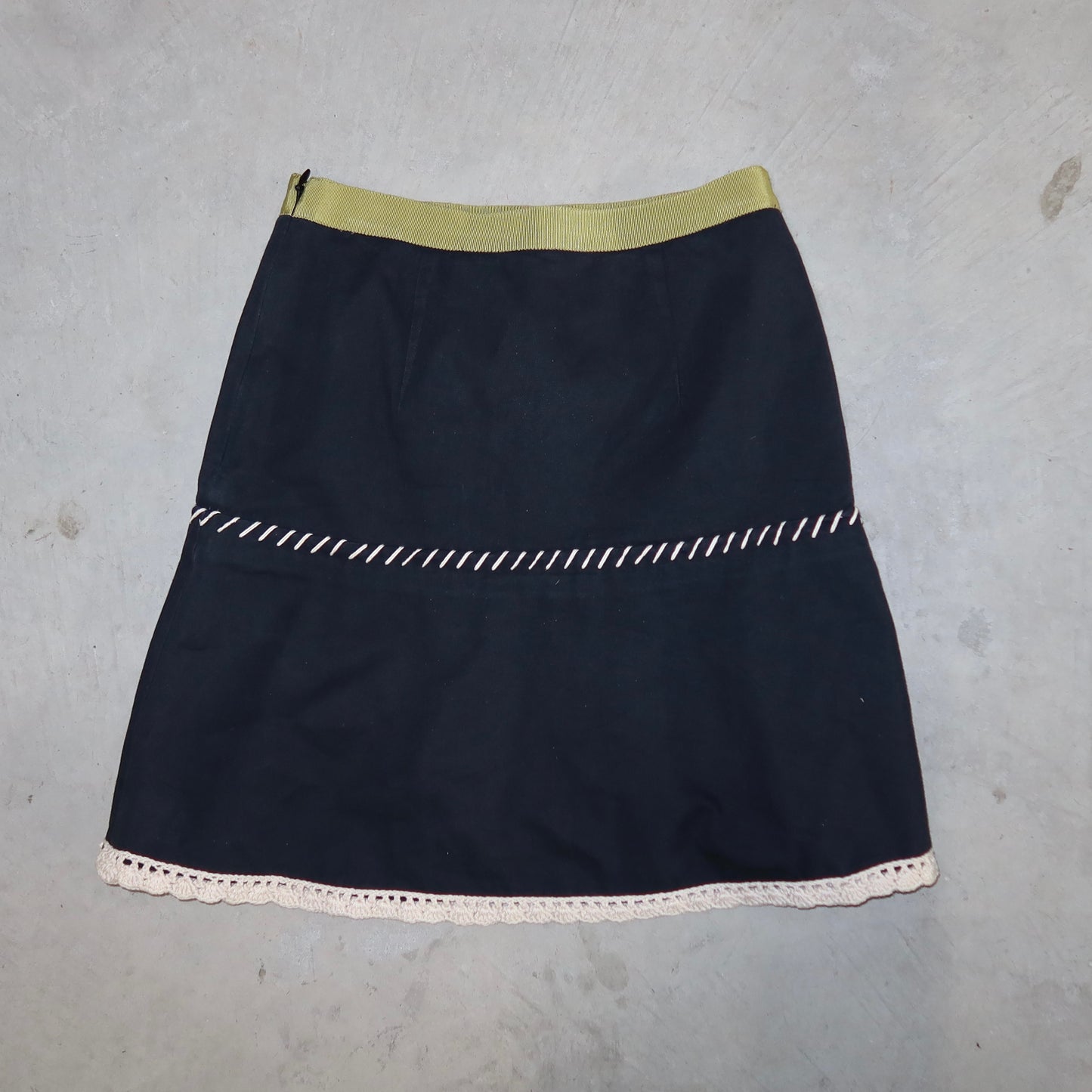 Moschino Embroidered Flower Skirt