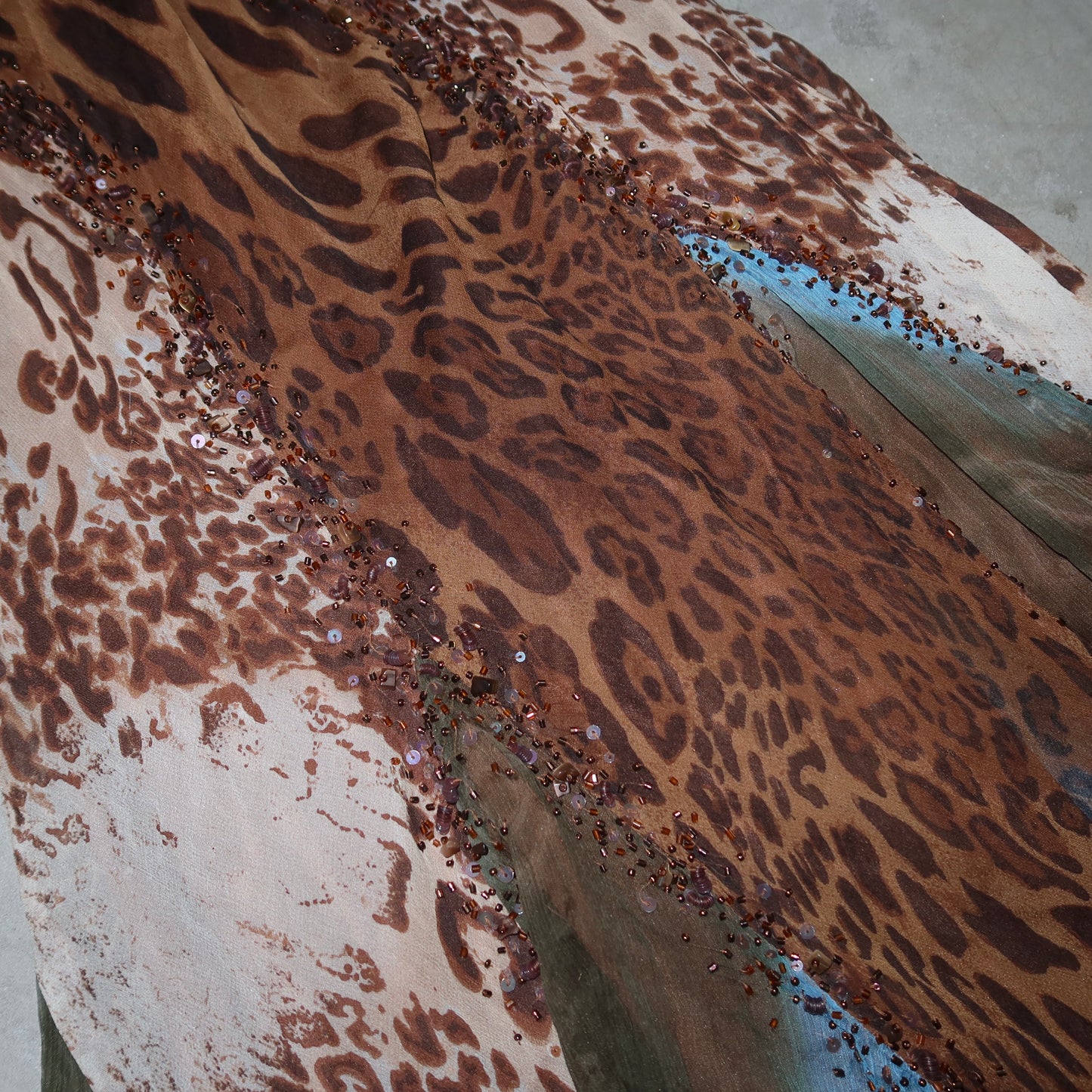 YVE London Silk Leopard Print Dress